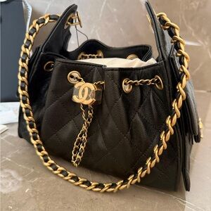 Caviar Quilted Mini Chanel 25 Handbag Black